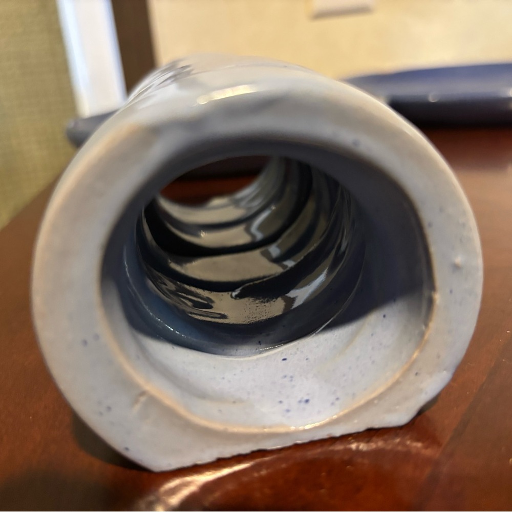 Blue Bybee Pottery Napkin Rings- Set of 5